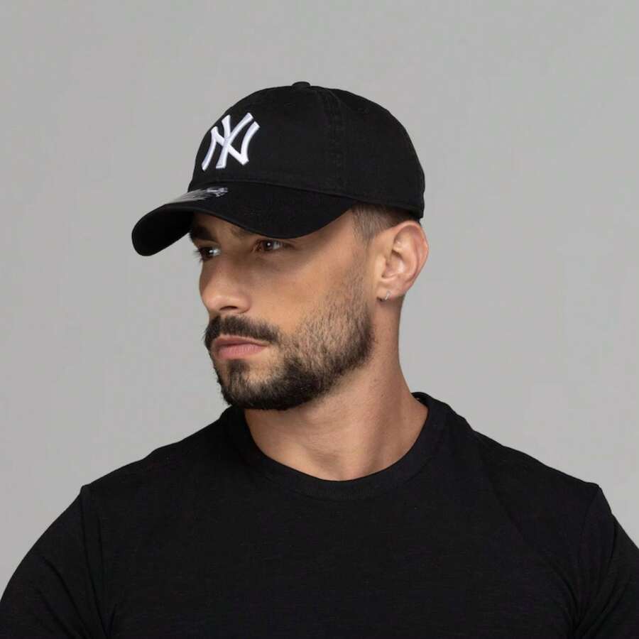 New York Style Cap New York Embroidered Trucker Fitted With Adjustment Beach Casual Coated Fabric Embroidery 2025 - màu đen - Xem 1