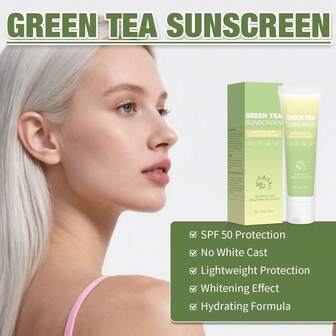 [Protector solar nutritivo de té verde] Protector solar físico de alta concentración combinado con ingredientes nutritivos. El aceite de semilla de té proporciona protección antioxidante, la niacinamida ilumina, el extracto de avena calma la sensibilidad y el hialuronato de sodio retiene la humedad. Protección todo en uno para el tránsito y las actividades al aire libre.