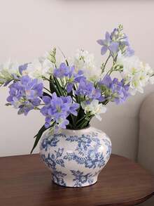 1 Stück künstliche Seiden-Orchideenblumen, Fake Dendrobium-Blumen, künstliche Freesien-Blumen, Fake Orchideen mit langem Stiel aus Kunststoff für DIY Blumensträuße, Blumenarrangements, Heimdekoration, Partydekoration, Wand, Wohnzimmer, Schlafzimmer, Hochzeit, Schreibtisch-Deko. Zuhause, Schreibtisch-Dekoration, Küche, Tisch, Tischmitte, Büro, Garten, Außenbereich, Haus, Terrasse-Dekoration, Frühling, Sommer, Dekoration