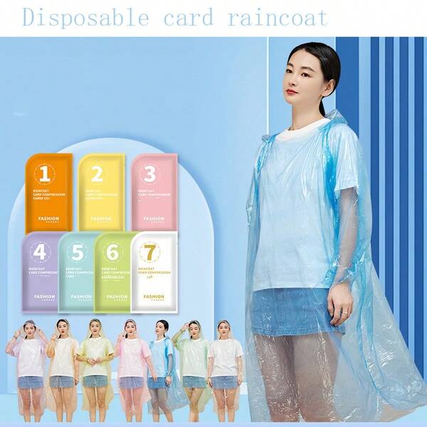 1/5/7pcs Raincoat Long Full Body Waterproof Transparent Thickened Adult Motorcycle/Bicycle Disposable Poncho