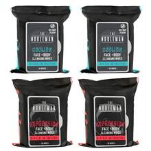 The Nobleman Cooling Face + Body Cleansing Wipes (120 Wipes) - 2 Packs Aloe & Eucalyptus + 2 Packs Of Aloe & Grapefruit – Refreshing, Soothing, Non-Greasy, Skin Revitalizer,25838006 - 黑色 - 查看 1