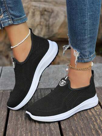 Spring And Summer Women's Mesh Breathable Soft Sole Simple And Versatile, Comfortable And Lazy, Casual Flat Shoes, Sports Shoes