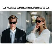 Anteojos De Sol Polarizados Tagiar Brillante Y Lente Negro polarizadas con protección UV400, espejo, para hombres y mujeres, ideales para pesca, conducción, verano, playa y viajes - Negro - Ver 3