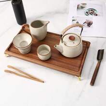 1 pieza Bandeja rectangular de madera de palo de rosa, disponible en 3 tamaños: plato de desayuno, plato de postre, plato de pan, plato de aperitivo, plato de sushi, bandeja de taza rectangular, bandeja de té de la tarde, plato de dulces - Marrón - Ver 5