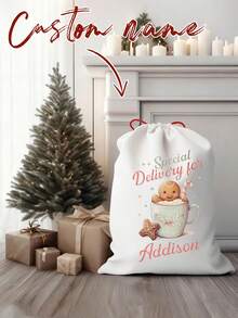 Personalized Christmas Gift Bags, Custom Christmas Bags, Personalized Christmas Toy Bags, Christmas Gifts With Names Printed On Them. Christmas Gifts, Large Santa Bags, Christmas Stocking Bags, Holiday Gift Bags, Personalized Christmas Bags, Family Gifts, Santa Gifts. Customized Initials Christmas Santa Bags, Personalized Christmas Gift Bags - Multicolor - View 2
