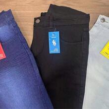 Kit 3 Men's Black Medium Dark Jeans Laicra Slim Basic Casual Premium Direct From The Factory With Elastane - Rửa tối - Xem 5