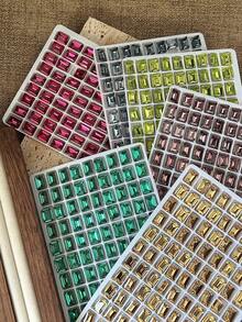 2颗/18颗/36颗 6*8毫米圆形尖底密镶水钻吊坠/戒指饰品DIY配件，适用于夜店、海滩、性感饰品、情人节、狂欢节、新年礼物、日常佩戴、饰品制作吊坠 - 6*8mm冰糖 - 查看 4