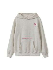 HoodieWomen Y2K Graphic Embroidery Oversized Hoodie Teen Girls Preppy Long Sleeve Loose Fit Hooded Sweatshirt Pullover Top Spring Fall Winter Cute Hooded Sweater Casual Hoodies Hawaii Beach Coastal Tops StreetwearStreetwearLoose And Comfortablewinter Clothes For Women Hoodies For Women - Xám - Xem 5