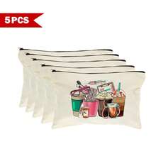 1 Peça / 5 Peças / 10 Peças Bolsa de Lona com Tema de Enfermeira, Bolsa com Zíper, Bolsa de Kit de Sobrevivência, Bolsa Medicinal, Impressão de Padrão de Letra/Flor/Onça/Coração/Arco-íris, Bolsa Divertida para Maquiagem, Bolsa de Toucador Portátil para Viagem, Organizador de Maquiagem, Bolsa Cosmética, Bolsa de Higiene, Coleção de Banheiro, Coleção de Quarto, Grande Capacidade