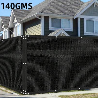 VANDHAM Heavy Duty Privacy Fence Screen - Breathable Outdoor Decorative Mesh, 91-100% Sun Blockage, 140GSM Durable Outdoor Privacy Screen, Suitable For Patio, Garden And Driveway, Easy Installation, Black, Garden Fence | Multipurpose Outdoor Decor | Flexible Installation, Outdoor Fencing