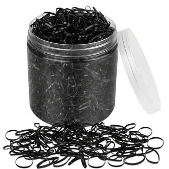 1000pcs 3mm Black Elastic Hair Ties, Mini Rubber Bands For Ponytail, Suitable For Braids,Stocking Stuffers,Stocking Fillers,Stocking Stuffers For Women,Stocking Fillers Women,Christmas Gifts,Gifts,Christmas Stocking Fillers,Gifts For Women,Gift,Christmas Gift,Stocking Stuffers For Adults,Stocking Fillers For Adult,Hair Stuff,Women's Accessories,Stocking Stuffer,Coming-Of-Age Hair Accessory,Christmas Hair Accessories,Gift Ideas For Women,Beauty Stocking Fillers,Christmas Gifts For Women