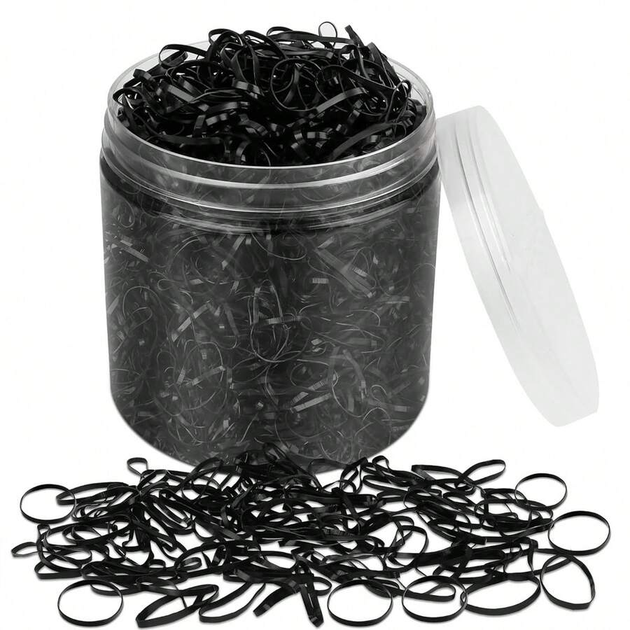 1000pcs 3mm Black Elastic Hair Ties, Mini Rubber Bands For Ponytail, Suitable For Braids,Stocking Stuffers,Stocking Fillers,Stocking Stuffers For Women,Stocking Fillers Women,Christmas Gifts,Gifts,Christmas Stocking Fillers,Gifts For Women,Gift,Christmas Gift,Stocking Stuffers For Adults,Stocking Fillers For Adult,Hair Stuff,Women's Accessories,Stocking Stuffer,Coming-Of-Age Hair Accessory,Christmas Hair Accessories,Gift Ideas For Women,Beauty Stocking Fillers,Christmas Gifts For Women