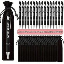1/2/6/12/24/50支装定制奢华柔软触感圆形圆珠笔，配黑色笔盒 - 个性化书写工具，适合印制姓名和公司网站，是送给男士、周年纪念日、圣诞节、生日、毕业季的完美礼物。 - 彩色 - 查看 16
