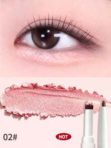 the SAEM 02 Charming Pink Eye Primer Pencil, Dual-Ended Eyeshadow Stick - Waterproof, Sweat-Resistant, Long-Lasting Eye Makeup, Built-In Highlighter For Under Eyes/Crow's Feet, 0.7g/0.03oz - 02 Glam Pink - View 3