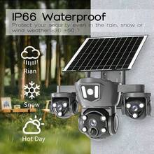 S1B Solar WiFi Surveillance - 4K HD Triple Lens Outdoor Audio Linkage, Ultra-HD Night Vision Security Camera, 360-Degree Wide-Angle Auto-Tracking Color Night Vision, Two-Way Audio PTZ CCTV Camera, Solar Panel Or USB Charging, SD And Cloud Storage, Wireless Video Monitoring, Easy-To-Use Smart Security Camera For Home Security - màu đen - Xem 3