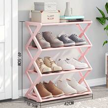 Kệ giày 3 tầng hình chữ X, tiết kiệm không gian, dễ lắp ráp, lý tưởng cho gia đình và nhà bếp, phù hợp để cất giữ giày dép, kệ giày hiện đại, giá đựng giày, kệ giày phòng khách và trang trí nhà cửa. - Nhiều màu - Xem 2
