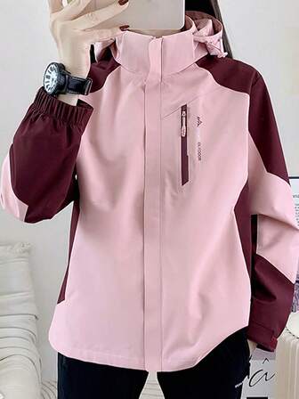 Chaqueta con capucha para mujer, resistente a la abrasión, de moda casual, para actividades al aire libre como montañismo, escalada, snowboard y esquí