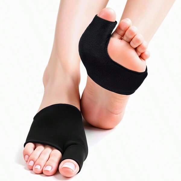 2Pcs Bunion Cor  Women Men Comtable Bunion Relief Pa Non Bunions Eeve Socks Eatable Elastic Big Toe Straigener  Day/Nig Black