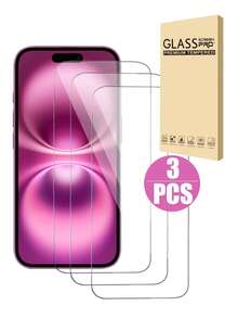 3 片高清钢化玻璃屏幕保护膜，9 小时硬度，透明，防刮，防摔，防水，兼容 Apple 11/12/13/14 Pro Max/15 Pro Max/16ProMAX/16PRO/16/16PLUS/17/17 Pro/17 Pro Max/17 Air - 無色 - 查看 27