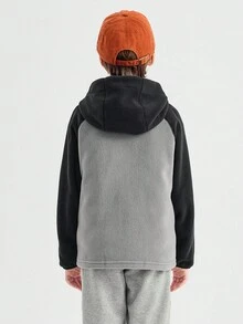 Balabala 2-5 Years Old Kids Fleece Hooded Sweatshirt, Boys & Girls Winter Warm Pullover, Soft & Comfortable - Black - View 4