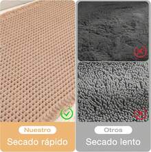 Alfombra De Baño Tejida con Forma De Gofre,Alfombra Antideslizante Tapete para Baño,Super absorbentes,La Alfombra Piso con Diseño Gofre BohemioApto para Baño,Cocina,Pasillo 46x77cm - Blanquecino - Ver 8