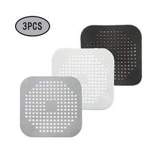 3 Pack Rubber Hair Stopper Drain Catcher Bathroom Sink Strainer Mesh Dense Holes Clog Free Filter Drainage For Shower Tub Sink Hair Stoppers