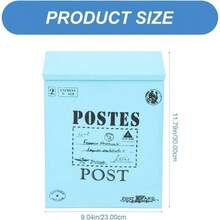 Wall - Mounted Mailbox Vintage Iron Letter Box Lockable Outdoor Post Box Home Wall Decor And Mail Storage