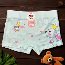 Kit With 6 Imported Panties Box Printed Children's Shorts For Girls Size 2 To 10 Years - 彩色 - 查看 3