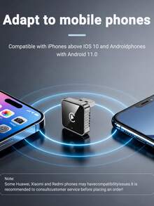 XUDA新款CarPlay AI Box迷你超级盒，支持有线转无线，具备无线CarPlay和安卓二合一功能，配备2.4-5.0GHz WiFi 5，适用于99%配备有线CarPlay和安卓功能的车辆。 - 銀黑 - 查看 9