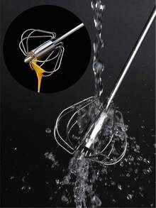 Batidor de huevos semiautomático, batidor de crema, batidor de huevos para el hogar, agitador y agitador rotativo, utensilios de cocina, agitador de mano, adecuado para revolver, mezclar y cocinar