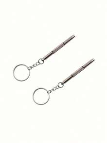 2/5/10件装迷你钢制眼镜螺丝刀，多功能眼镜螺丝刀维修套装，带钥匙扣的眼镜紧固维修小螺丝刀，便携式手动工具，精密螺丝刀工具，圣诞节节日送礼佳品，男士工具 - 彩色 - 查看 7