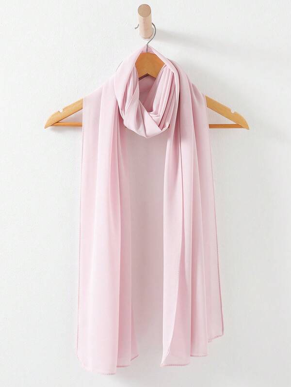 1pc Pearl Chiffon Scarf/Headscarf, Suitable For Everyday Wear