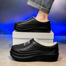 新款秋冬男士休闲保暖雪地靴，防滑，多功能鞋头设计 - 黑色 - 查看 5