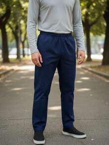 Men's Adjustable Athletic Pants With 3 Pockets - Màu xanh hải quân - Xem 1