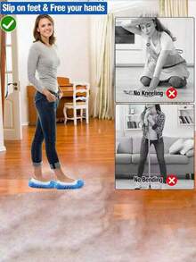 1 Par de Capas Coloridas para Sapatos de Limpeza, Capa Multifuncional para Mop, Limpeza Fácil e Prática, Limpeza em Um Passo, Desfrute de uma Experiência de Limpeza Portátil, Uso Duplo para Limpeza a Seco e Úmido, Essencial para a Limpeza Doméstica, Ideal para o Uso Diário na Limpeza da Casa, Tornando a Limpeza do Chão Mais Fácil e Divertida - Multicolorido - Ver 8