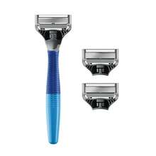 Bộ dụng cụ cạo râu Harry's Original dành cho nam giới - Tay cầm dao cạo và 3 lưỡi dao cạo thay thế - Thiết kế theo tiêu chuẩn Đức - Ember, Dụng cụ làm tóc, Đồ dùng làm tóc, Đồ dùng du lịch, Du lịch, Thợ cắt tóc, Nhà tạo mẫu tóc, Phụ kiện thợ cắt tóc, Ngày lễ tình nhân, Vật tư làm tóc, Nhà tạo mẫu tóc, Tiệm cắt tóc, Salon, Đồ dùng cần thiết cho kỳ nghỉ, Sản phẩm chăm sóc tóc, Tiệm cắt tóc, Quà tặng Valentine, Đồ dùng du lịch cho nữ, Dụng cụ tạo mẫu tóc - Màu xanh đại dương - Xem 3