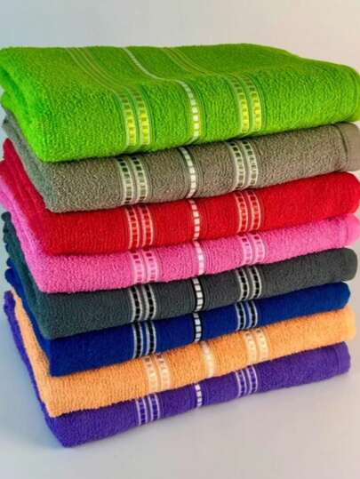 Kit com 6 Toalhas de Banho Bella Macia Felpuda Alta absorção 100% Algodão 0,65cm x 1,20cm