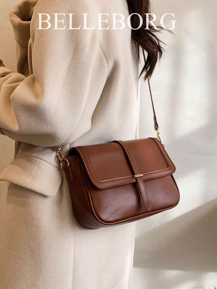 Fashionable Retro Versatile Commuter Women's Shoulder Tote Bag - Brown - View 1