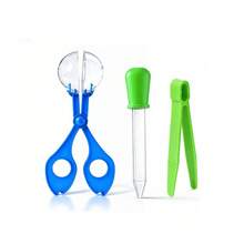 3 Piezas Conjunto De Herramientas Para Exploración Al Aire Libre Para Niños: Gotero Con Punta De Goma, Atrapa Insectos, Pinzas, Kit De Aprendizaje Sensorial De Ciencias Para Exploración Exterior. Un Regalo Temático De La Naturaleza Para Los Niños