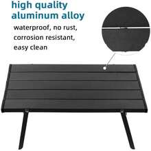 Bàn cắm trại mini, bàn gấp ngoài trời bằng hợp kim nhôm siêu nhẹ, di động, dùng cho du lịch ba lô, dã ngoại, tiệc nướng BBQ - Nhiều màu - Xem 10