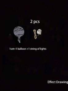 12个（6套）LED气球串灯，透明泡泡球设计，适用于生日、婚礼、周年纪念、情人节、夏季海滩派对装饰、室内派对装饰，暖白光 - 彩色 - 查看 11