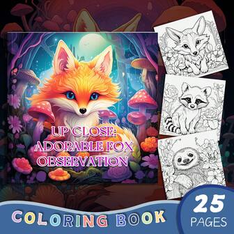 1Pc Animal Themed Coloring Book Halloween Christmas Holiday Party Gift(Original, Paper Thickened 25Pages, 7.87x7.87inch)