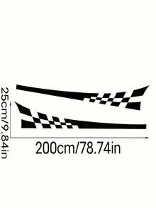 2pcs Car DIY Both Sides Stickers Racing Stripes Camouflage Auto Products Car Wrap Vinyl Film Car Accessories - one-size - View 2