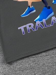 Kleinkind Cartoon Hai Muster Kurzarm T-Shirt und Shorts Set - Dunkelgrau - Übersicht 4