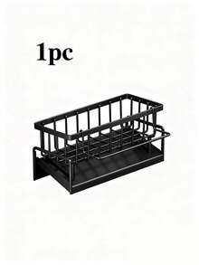 1 peça de suporte para esponja de pia de cozinha, suporte para pia com drenagem automática, suporte organizador de plástico para pia de cozinha, suporte para panos de cozinha, prateleira de banheiro, suporte para esponja de torneira, suporte organizador para esponja e detergente de louça, cesto de armazenamento multifuncional, para escorredor de pratos, sabonete, escova, toalha, spray de limpeza, utensílios de cozinha, acessórios para banheiro/cozinha, decoração de cozinha de Natal - Multicolorido - Ver 10
