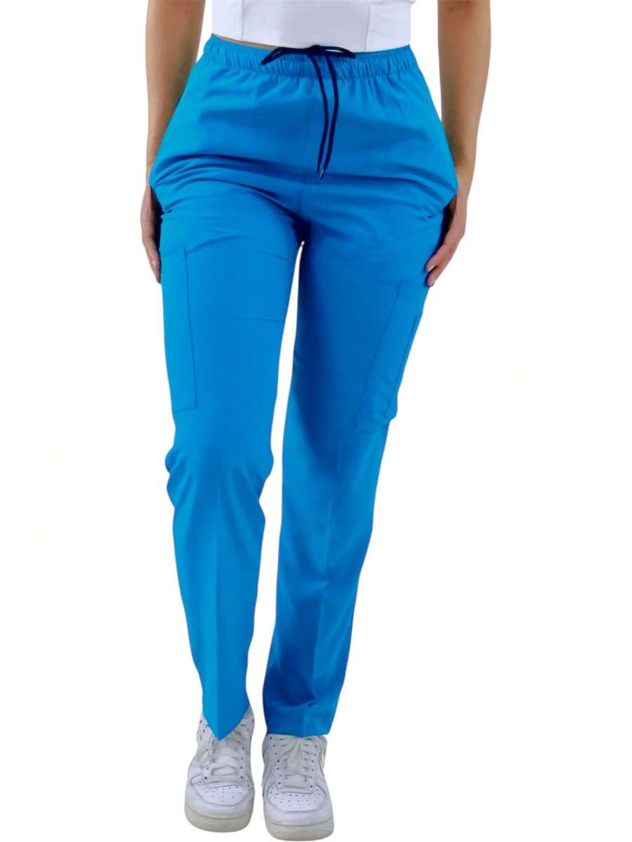 SOULMATE Lady Surgical Pants - Blue - View 1