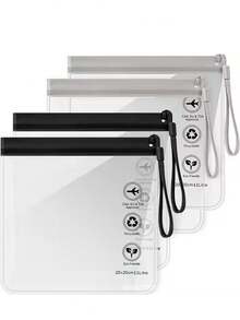 3件/1件透明旅行洗漱包，机场安检液体袋，旅行配件化妆包，防水洗漱包，男女假日必备学习用品旅行必备化妆包化妆袋美容包