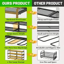 Rack de herramientas de pared flotante de alta resistencia, organizador de almacenamiento de herramientas eléctricas de metal, soporte para taladro manual - Negro - Ver 8