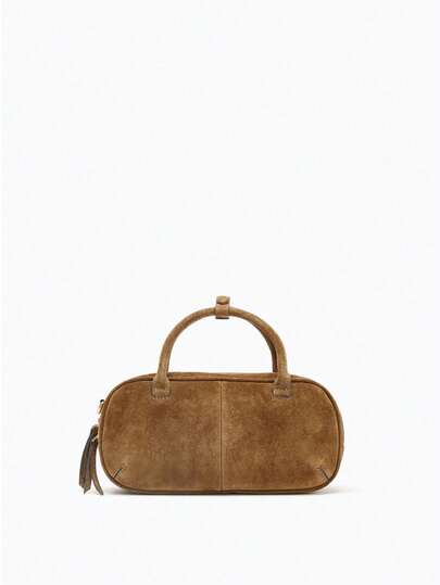 Women's Vintage Crossbody Bag, Small Boston Tote Ladies Luxury Design Handbags, Solid Color Simple Shoulder Bag