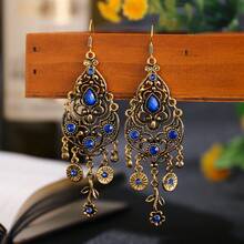 Classical Earrings - Original Retro Long Drop Earrings, Wholesale Exotic Women's Jewelry - Đỏ - Xem 7